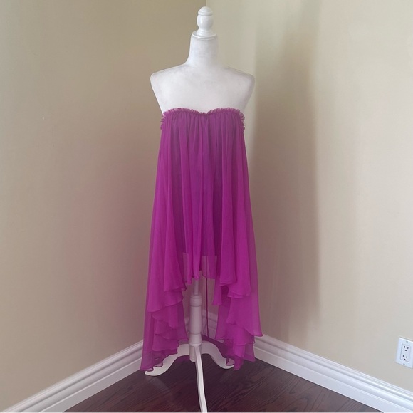 Blaque Label Anthology Strapless Magenta Dress - Picture 1 of 10